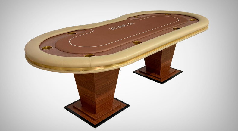 Mesas de Poker Profissional para 9 Lugares com Couro Legítimo - PRO29